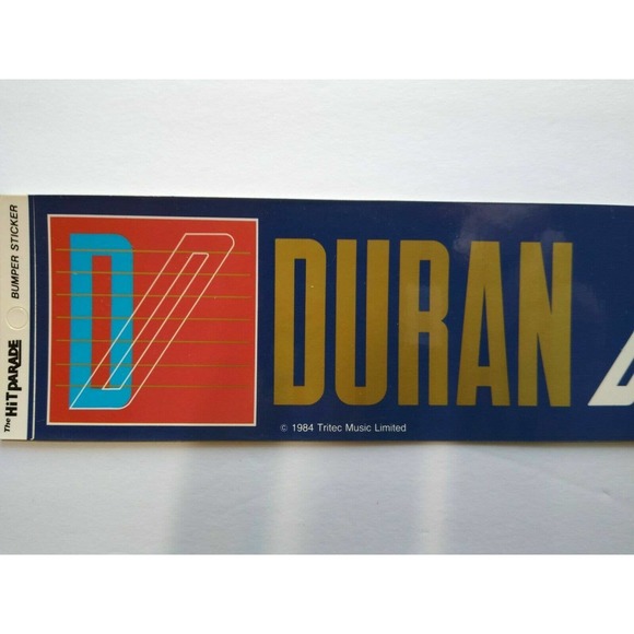 Duran Duran Bumper Sticker Original NOS Unused Bi-Rite New Wave Pop Rock 1984 - Picture 1 of 5